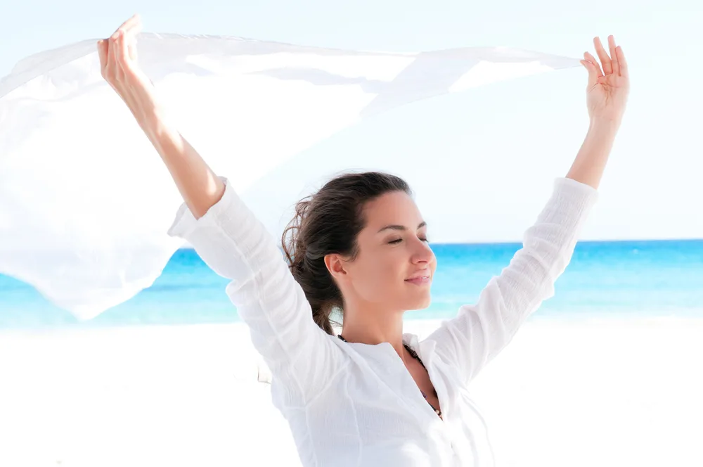 happy woman after labiaplasty procedure